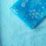 ТНГ17 - Снежинки на еврофатине голубого оттенка